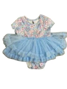 Disney Baby Stitch Floral Tutu Dress Matching Headband NWT Size 24 Months